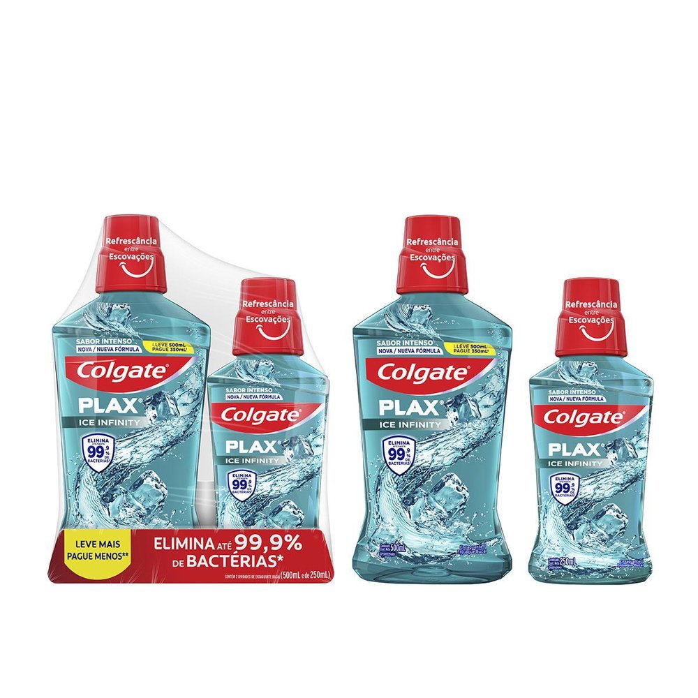 Enxaguante Bucal Colgate Plax Ice Infinity 500ml + 250ml - PanVel Farmácias