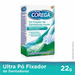 Fixador De Dentadura Em Pó Ultra Corega Com Fixação O Dia Todo 22g