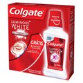 KIT CREME DENTAL COLGATE LUMINOUS WHITE BRILLIANT MINT 3 UNIDADES 70G CADA + ENXAGUANTE BUCAL 250ML