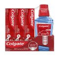 KIT CREME DENTAL COLGATE LUMINOUS WHITE BRILLIANT MINT 3 UNIDADES 70G CADA + ENXAGUANTE BUCAL 250ML