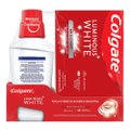 KIT CREME DENTAL CLAREADOR COLGATE LUMINOUS WHITE BRILLIANT MINT 70G + ENXAGUANTE BUCAL 250ML