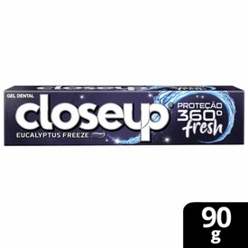 CREME DENTAL EM GEL CLOSEUP PROTEÇÃO 360º FRESH EUCALYPTUS FREEZE 90G