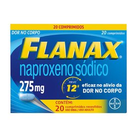 ANALGÉSICO FLANAX 275MG BAYER COM 20 COMPRIMIDOS (EMBALAGEM ECONÔMICA)
