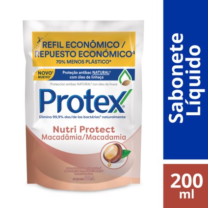 SABONETE LÍQUIDO PROTEX PRO-HIDRATA MACADÂMIA 200ML REFIL