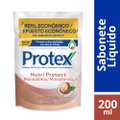 SABONETE LÍQUIDO ANTIBACTERIANO PARA AS MÃOS PROTEX NUTRI PROTECT MACADÂMIA REFIL 200ML