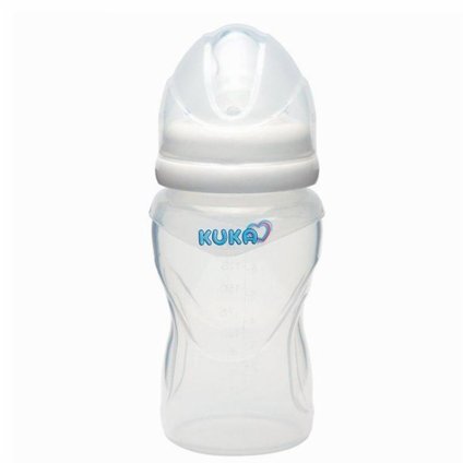 MAMADEIRA KUKA 100% SILICONE 250ML BRANCA
