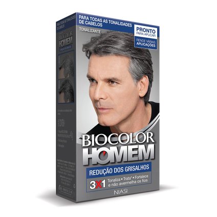 TINTURA BIOCOLOR HOMEM REDUÇÃO DE GRISALHOS