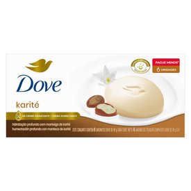 KIT SABONETE EM BARRA DOVE KARITÉ  BAUNILHA 6 UNIDADES 90G CADA
