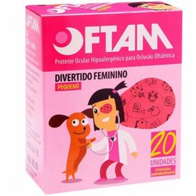 PROTETOR OCULAR OFTÁLMICO DIVERTIDO MENINA 20 UNIDADES