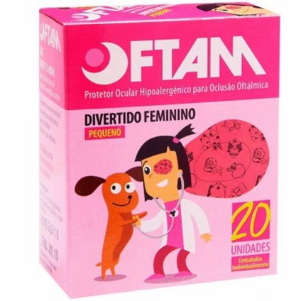 PROTETOR OCULAR OFTÁLMICO DIVERTIDO MENINA 20 UNIDADES