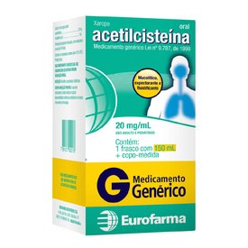 ACETILCISTEINA 20MG/ML 150ML EUROFARMA GENÉRICO L
