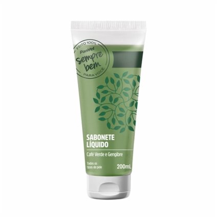 SABONETE LÍQUIDO PARA BANHO CAFÉ VERDE E GENGIBRE 200ML