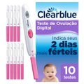 TESTE DE OVULAÇÃO DIGITAL CLEARBLUE 10 UNIDADES