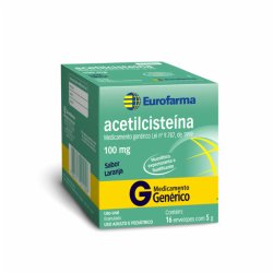 Acetilcisteina 100mg 16x5g Eurofarma Genérico L