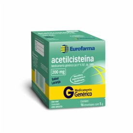 ACETILCISTEINA 200MG 16X5G  EUROFARMA  GENÉRICO L