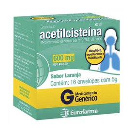 ACETILCISTEINA 600MG 16X5G EUROFARMA GENÉRICO L