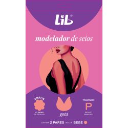 Modelador Para Seios Lib 4 Estações Plus Tamanho P Bege Com 2 Pares
