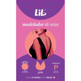 MODELADOR PARA SEIOS LIB 4 ESTAÇÕES PLUS TAMANHO P BEGE COM 2 PARES