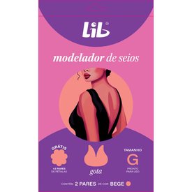 MODELADOR PARA SEIOS LIB 4 ESTAÇÕES PLUS TAMANHO G BEGE COM 2 PARES