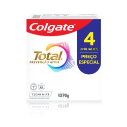 Kit Creme Dental Colgate Total 12 Clean Mint 90g Leve 4 Pague 3