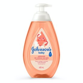 SABONETE LÍQUIDO DE GLICERINA JOHNSON'S BABY DA CABEÇA AOS PÉS 400ML