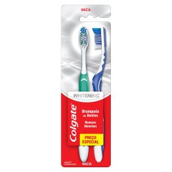Escova Dental Macia Colgate Whitening 2 Unidades
