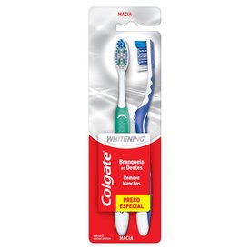 ESCOVA DENTAL MACIA COLGATE WHITENING 2 UNIDADES