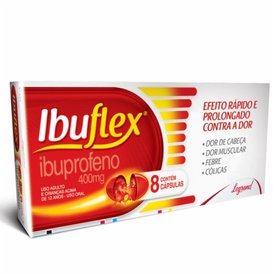 IBUFLEX 400MG 8 CÁPSULAS GEL
