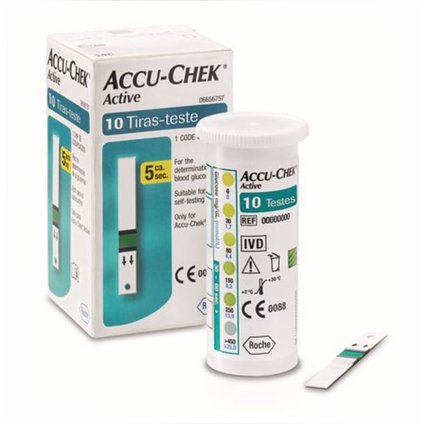 TIRAS REAGENTES ACCU-CHEK ACTIVE 10 UNIDADES