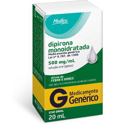 DIPIRONA SÓDICA  500MG/ML 20ML MEDLEY GENÉRICO G
