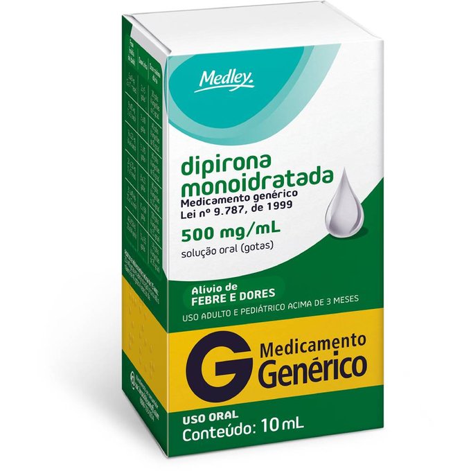 DIPIRONA SOD 500MG/ML 10ML MEDL GEN - PanVel Farmácias