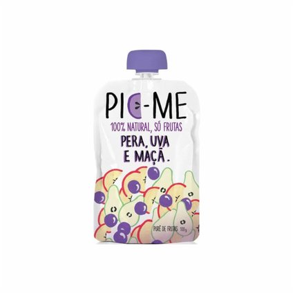 PURÊ DE FRUTAS PICME PERA, UVA E MAÇÃ 100G