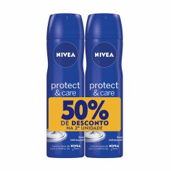Kit Desodorante Nivea Aerosol Protect & Care Com 50% De Desconto Na Segunda Unidade