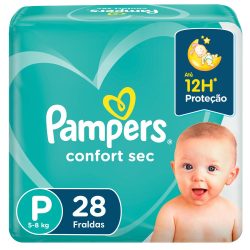 Fralda Pampers Confort Sec Pacotão P Com 28 Unidades