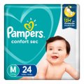 FRALDA PAMPERS CONFORT SEC PACOTÃO M COM 24 UNIDADES
