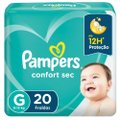 FRALDA PAMPERS CONFORT SEC PACOTÃO G COM 20 UNIDADES