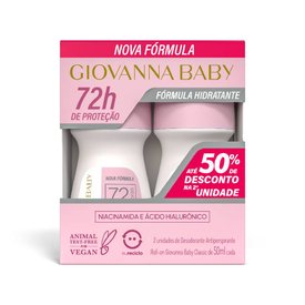 KIT DESODORANTE GIOVANNA BABY CLASSIC ROLL-ON 2 UNIDADES COM 50% DE DESCONTO