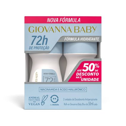 KIT DESODORANTE GIOVANNA BABY BLUE ROLL-ON 2 UNIDADES COM 50% DE DESCONTO