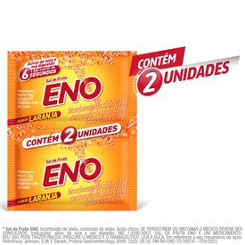 SAL DE FRUTA ENO LARANJA, ALÍVIO RÁPIDO DA AZIA 2 ENVELOPES COM 5G CADA