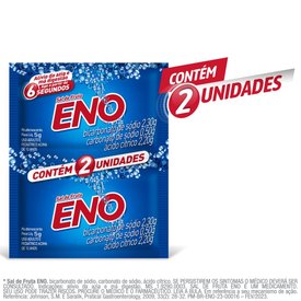 SAL DE FRUTA ENO TRADICIONAL, ALÍVIO RÁPIDO DA AZIA 2 ENVELOPES COM 5G CADA