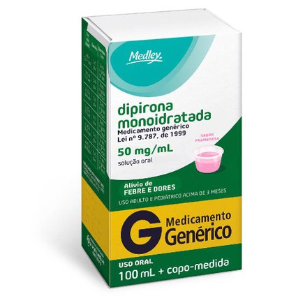 DIPIRONA SÓDICA  50MG/ML 100ML MEDLEY GENÉRICO L