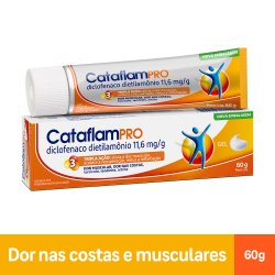 Cataflam Pro Anti-inflamatório E Dor Muscular Diclofenaco Dietilamônio 11,6mg/g Gel 60g