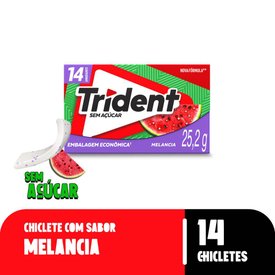 GOMA DE MASCAR TRIDENT MELANCIA 14 UNIDADES