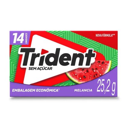GOMA DE MASCAR TRIDENT MELANCIA 14 UNIDADES