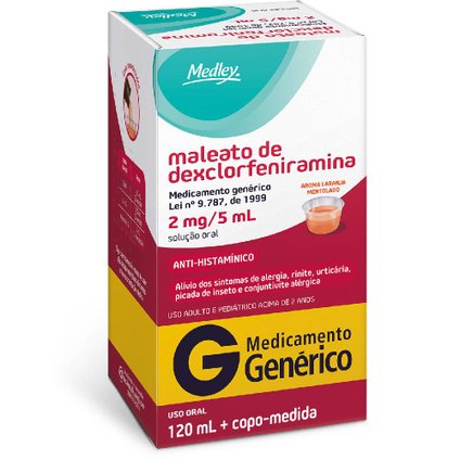 MALEATO DEXCLORFENIRAMINA 120ML MEDLEY GENÉRICO L