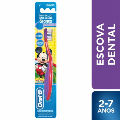 ESCOVA DENTAL ORAL-B PRO-SAÚDE STAGES 2 MICKEY - MINNIE