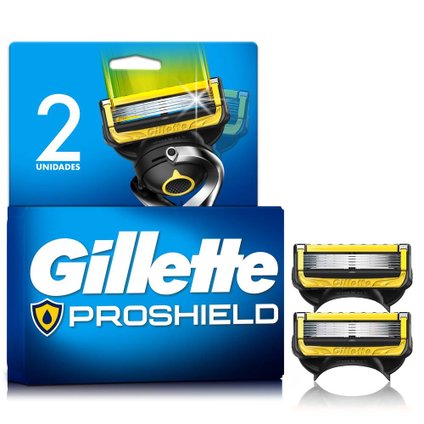 CARGA PARA APARELHO DE BARBEAR GILLETTE FUSION PROSHIELD 2 UNIDADES