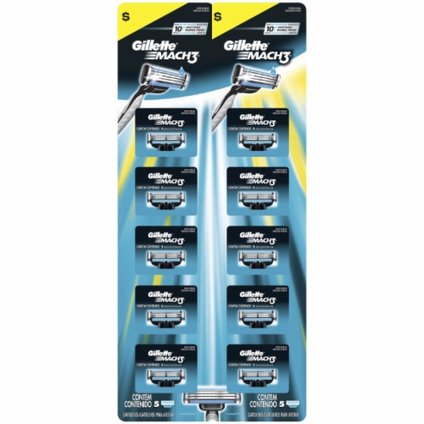 LAMINA GILLETTE MACH3 CARTELA COM 10 UNIDADES