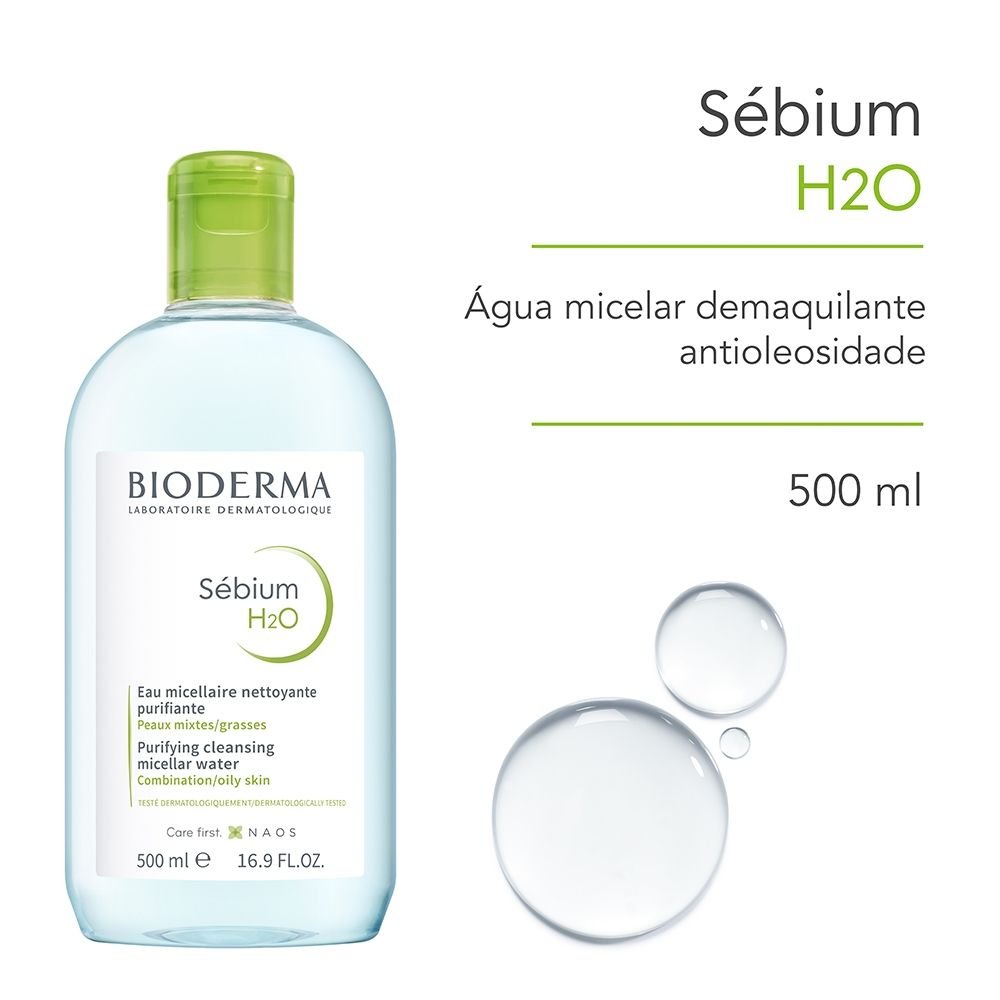 Água Micelar Antioleosidade Bioderma Sébium H2o 500ml