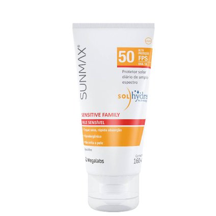 PROTETOR SOLAR SUNMAX SENSITIVE PELE SENSÍVEL FPS 50 160ML